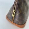 Alma PM Brown Top Handle Bag in Monogram Coated Canvas, Gold hardware - Image 16