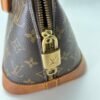 Alma PM Brown Top Handle Bag in Monogram Coated Canvas, Gold hardware - Image 17