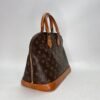 Alma PM Brown Top Handle Bag in Monogram Coated Canvas, Gold hardware - Image 3