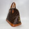 Alma PM Brown Top Handle Bag in Monogram Coated Canvas, Gold hardware - Image 4