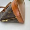 Alma PM Brown Top Handle Bag in Monogram Coated Canvas, Gold hardware - Image 9