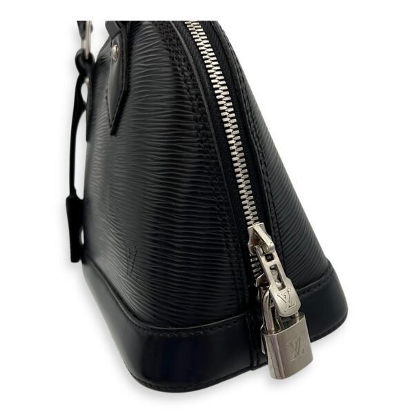 Alma Top Handle Bag BB Black in Epi Leather, Silver hardware - Image 7
