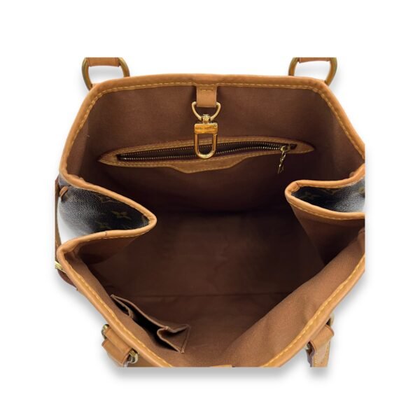 Batignolles Tote Bag Brown in Monogram Coated Canvas, Gold hardware - Image 7