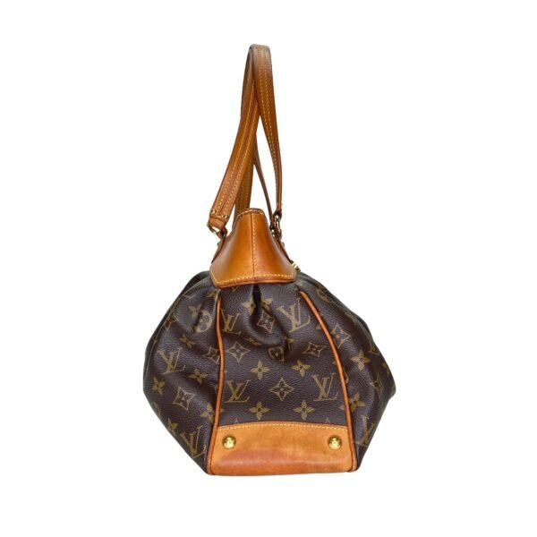 Boetie MM Brown Shoulder Bag in Monogram Coated Canvas, Gold hardware - Image 2