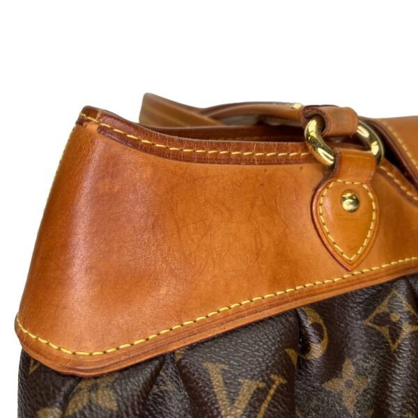 Boetie MM Brown Shoulder Bag in Monogram Coated Canvas, Gold hardware - Image 5