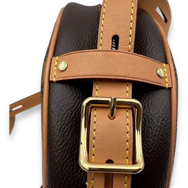 Boite a Chapeau MM Brown Crossbody Bag in Monogram Coated Canvas, Gold hardware - Image 7