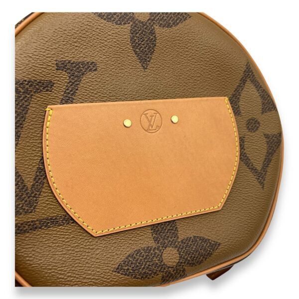 Boite a Chapeau MM Brown Crossbody Bag in Monogram Coated Canvas, Gold hardware - Image 8
