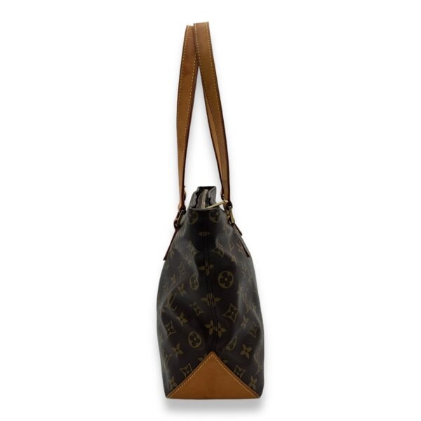 Cabas Piano Tote Bag Brown in Monogram Coated Canvas, Gold hardware - Image 3