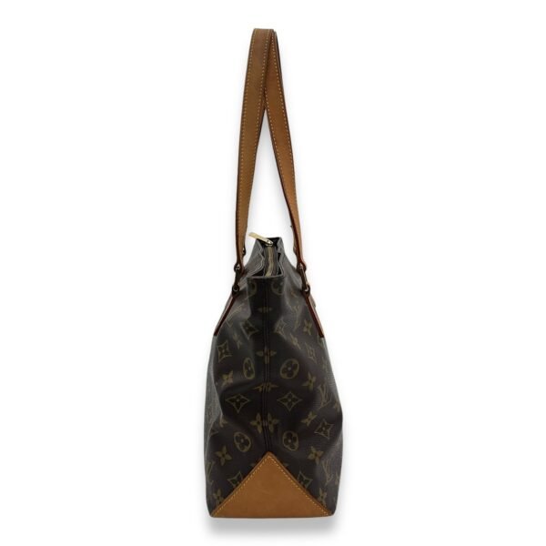 Cabas Piano Tote Bag Brown in Monogram Coated Canvas, Gold hardware - Image 4