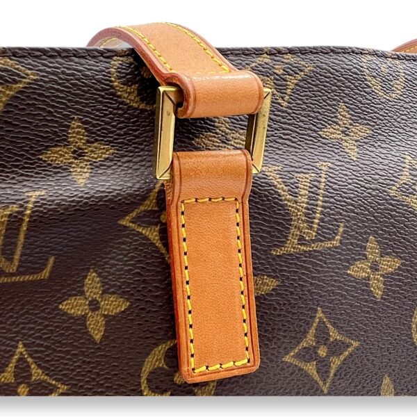 Cabas Piano Tote Bag Brown in Monogram Coated Canvas, Gold hardware - Image 7