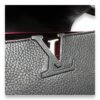 Capucines MM Black Top Handle Bag in Taurillon Leather, Silver hardware - Image 7