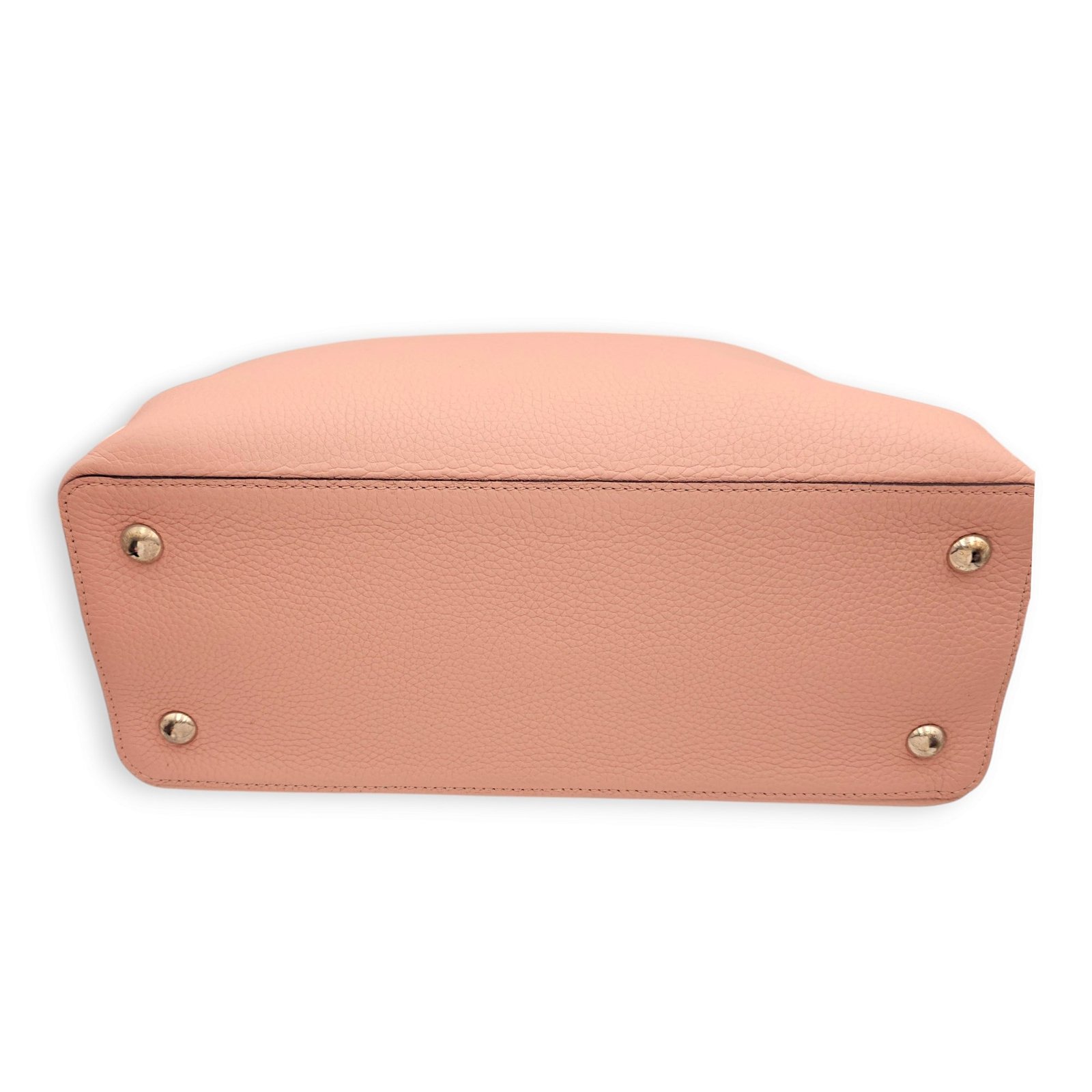 Capucines MM Magnolia / Beige/ Brown Python Handle Top Handle Bag in Taurillon Leather, Palladium hardware - Image 5