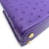 Capucines Mini Amethyste Crossbody Bag in Ostrich, Gold hardware - Image 3