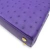 Capucines Mini Amethyste Crossbody Bag in Ostrich, Gold hardware - Image 4