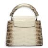 Capucines Mini Himalayan Top Handle Bag in Matte Niloticus, Palladium hardware - Image 2