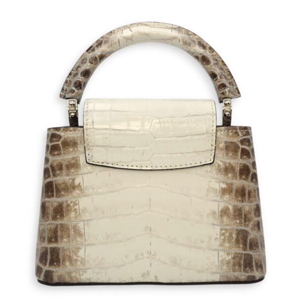 Capucines Mini Himalayan Top Handle Bag in Matte Niloticus, Palladium hardware - Image 2