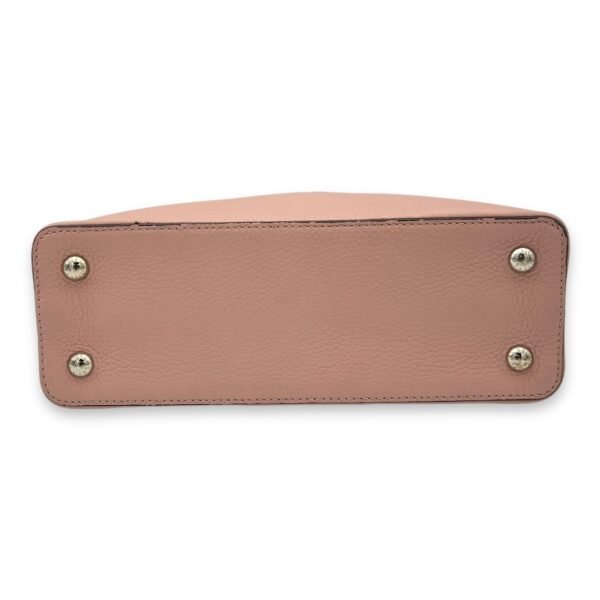 Capucines PM Pink Top Handle Bag in Taurillon Leather, Silver hardware - Image 5