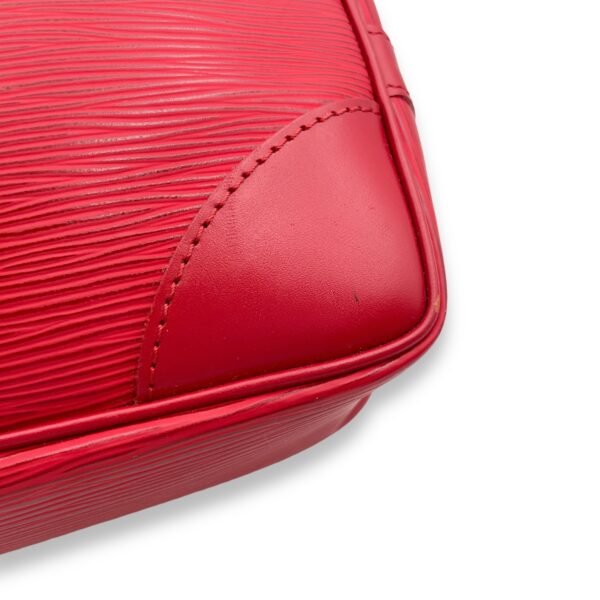 Carryall Red Top Handle Bag in Epi Leather, Palladium hardware - Image 14