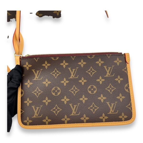 Carryall Shoulder Bag MM Brown in Monogram Coated Canvas, Gold hardware - Image 8