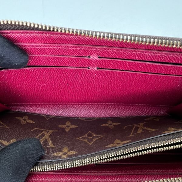 Clemence Brown Wallet in Monogram Coated Canvas, Gold hardware - Image 10