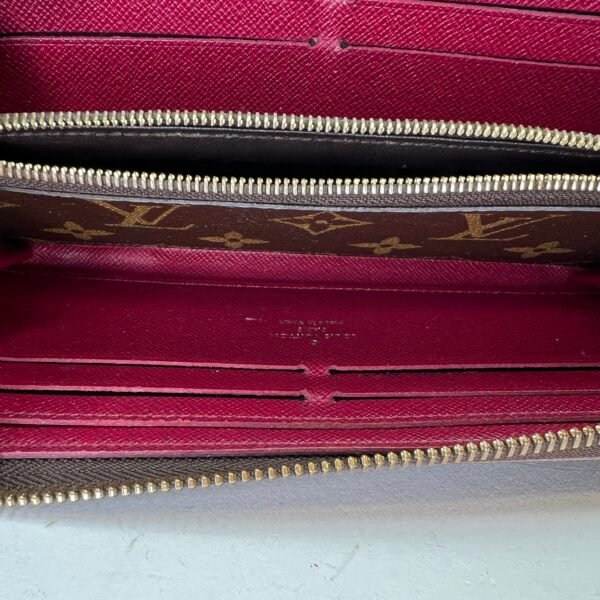 Clemence Brown Wallet in Monogram Coated Canvas, Gold hardware - Image 9