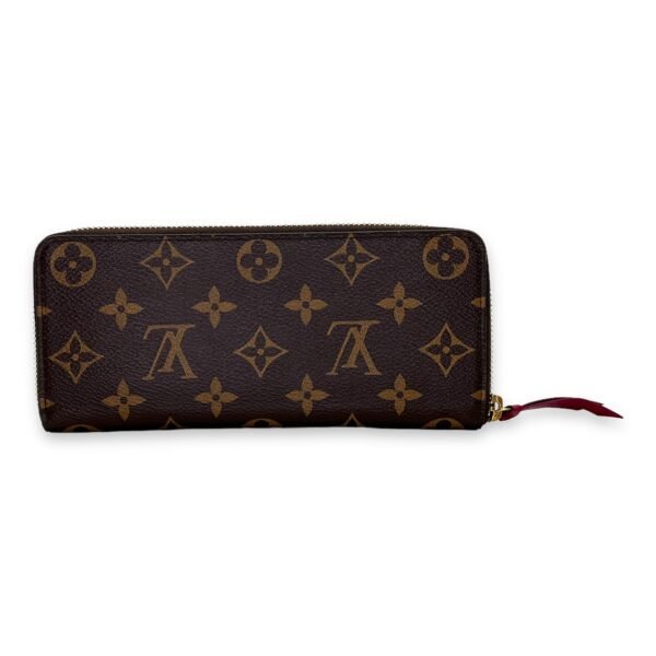 Clemence Long Brown Wallet in Monogram Coated Canvas, Gold hardware - Image 2