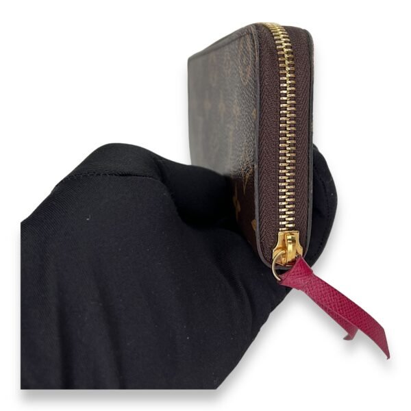 Clemence Long Brown Wallet in Monogram Coated Canvas, Gold hardware - Image 4