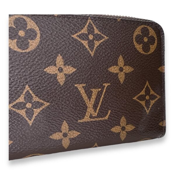 Clemence Long Brown Wallet in Monogram Coated Canvas, Gold hardware - Image 6