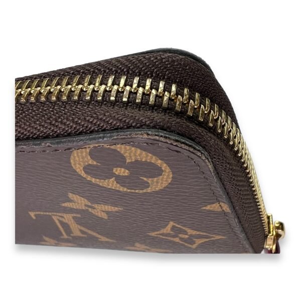 Clemence Long Brown Wallet in Monogram Coated Canvas, Gold hardware - Image 7