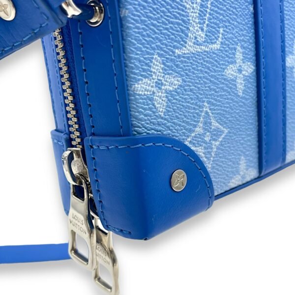 Clouds Soft Trunk Blue Crossbody Bag in Monogram Coated Canvas, Silver hardware - Image 10