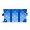 Clouds Soft Trunk Blue Crossbody Bag in Monogram Coated Canvas, Silver hardware - Image 2