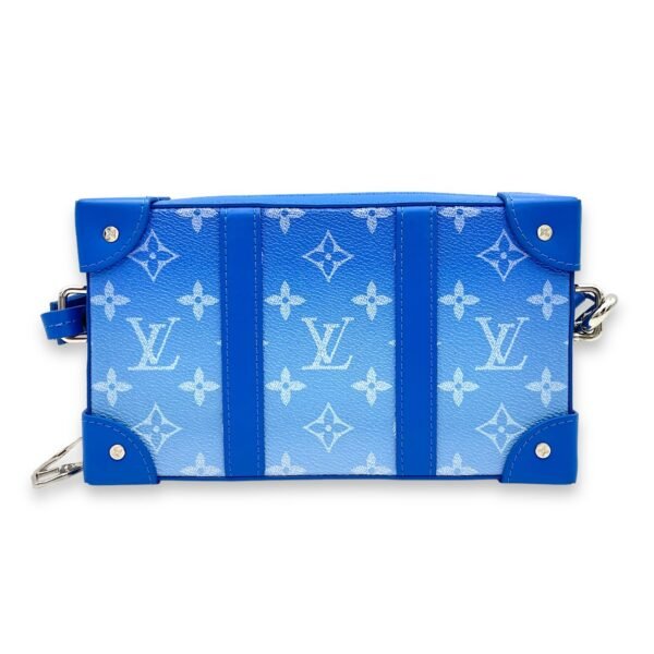 Clouds Soft Trunk Blue Crossbody Bag in Monogram Coated Canvas, Silver hardware - Image 2