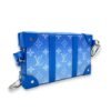 Clouds Soft Trunk Blue Crossbody Bag in Monogram Coated Canvas, Silver hardware - Image 4