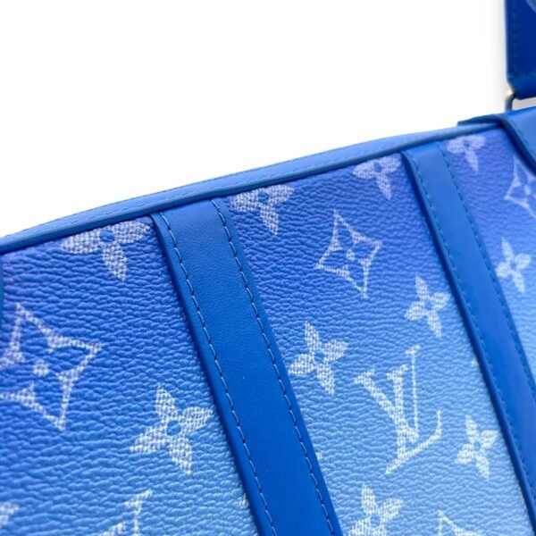 Clouds Soft Trunk Blue Crossbody Bag in Monogram Coated Canvas, Silver hardware - Image 6