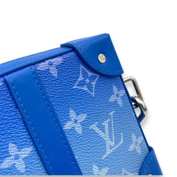 Clouds Soft Trunk Blue Crossbody Bag in Monogram Coated Canvas, Silver hardware - Image 9