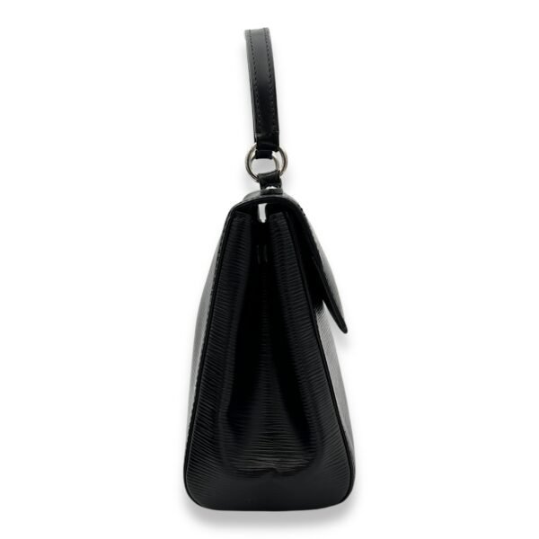 Cluny 25 Black Top Handle Bag in Epi Leather, Silver hardware - Image 4