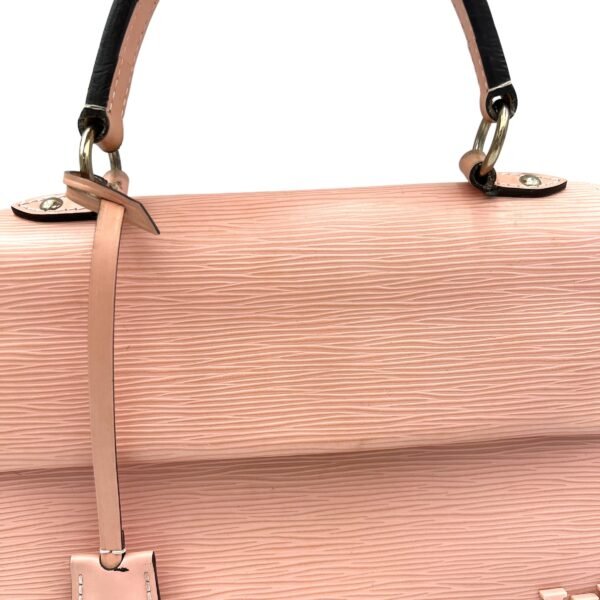 Cluny BB Pink Top Handle Bag in Epi Leather, Silver hardware - Image 7