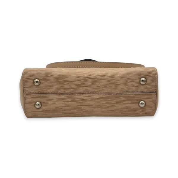 Cluny MM Beige Top Handle Bag in Epi Leather, Silver hardware - Image 5