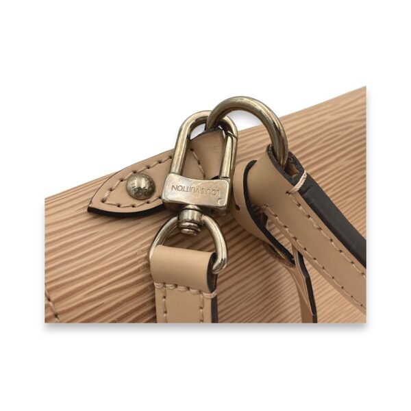 Cluny MM Beige Top Handle Bag in Epi Leather, Silver hardware - Image 6