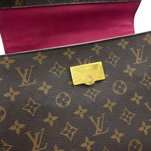 Cluny Top Handle Bag Brown in Monogram Coated Canvas, Gold hardware - Image 13