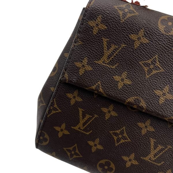 Cluny Top Handle Bag Brown in Monogram Coated Canvas, Gold hardware - Image 17