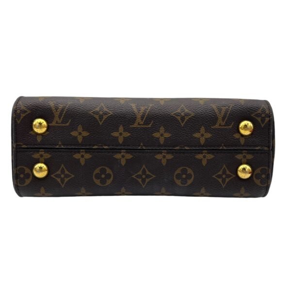 Cluny Top Handle Bag Brown in Monogram Coated Canvas, Gold hardware - Image 5