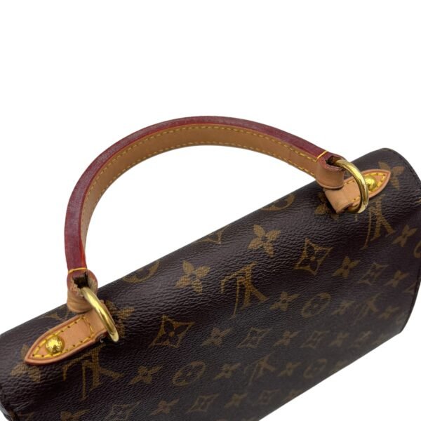 Cluny Top Handle Bag Brown in Monogram Coated Canvas, Gold hardware - Image 7