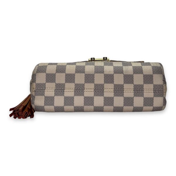 Croisette Damier Azur Top Handle Bag in Coated Canvas, Gold hardware - Image 5