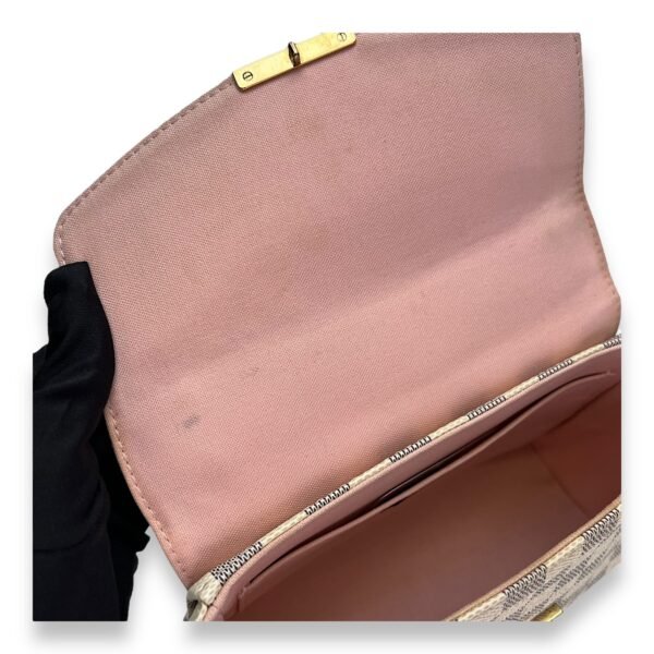 Croisette Damier Azur Top Handle Bag in Coated Canvas, Gold hardware - Image 8