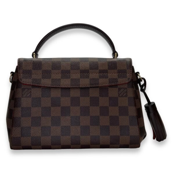 Croisette Damier Ebene Top Handle Bag in Coated Canvas, Gold hardware - Image 2