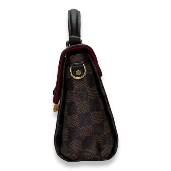 Croisette Damier Ebene Top Handle Bag in Coated Canvas, Gold hardware - Image 3