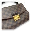 Croisette Damier Ebene Top Handle Bag in Coated Canvas, Gold hardware - Image 6
