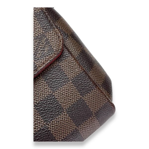 Croisette Damier Ebene Top Handle Bag in Coated Canvas, Gold hardware - Image 7