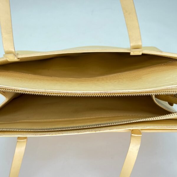 Croisette PM Yellow Top Handle Bag in Epi Leather, Gold hardware - Image 11